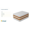 DANPOL Materac kokos-pianka-kokos 140x70x8 KOMFORT II T18MP