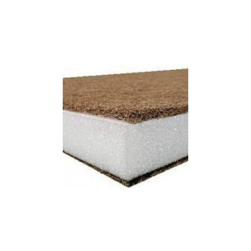 MARINI Materatze Kokos–Schaum–Kokos 120×60 weißer Stoff