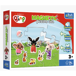 TREFL 93165 Puzzle magnetyczne - Zabawny świat Binga*