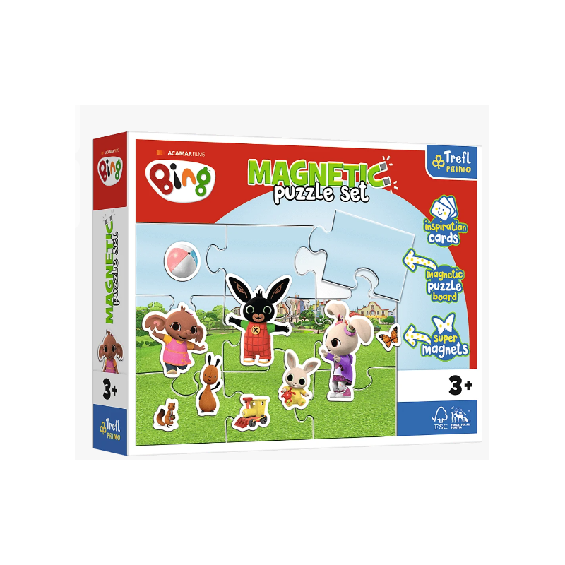 TREFL 93165 Puzzle magnetyczne - Zabawny świat Binga*