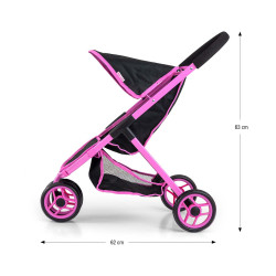 MILLY MALLY 5521 Puppenwagen Susie Prestige Black