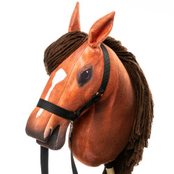 Hobby Horse Skippi Bernstein - Pferd am Stock für Kinder - A3 Zaumzeug