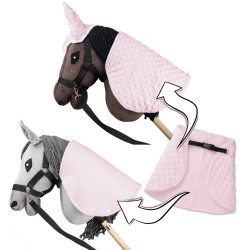 Skippi Decke und Ohrschützer für Hobby Horse - Rosa - Universalgröße
