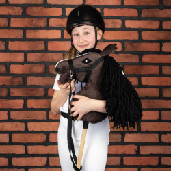 Hobby Horse Skippi gniady - Pferd auf einem Stock - Stock - für Kinder - A3 Zaumzeug