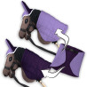 Doppelseitige Decke und Ohrschützer Skippi für Hobby Horse - Lila