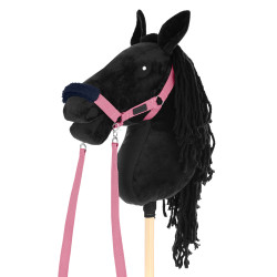 Skippi Halfter für Hobbypferd – Zügel, 2 austauschbare Felle – rosa
