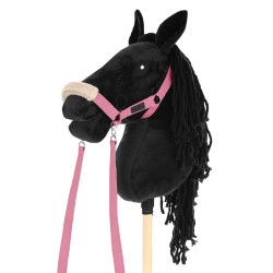 Skippi Halfter für Hobbypferd – Zügel, 2 austauschbare Felle – rosa