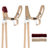 Skippi Halfter für Hobbypferd – Zügel, 2 austauschbare Felle – beige