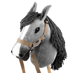 Skippi Halfter für Hobbypferd – Zügel, 2 austauschbare Felle – beige