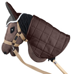 Skippi Halfter für Hobbypferd – Zügel, 2 austauschbare Felle – beige