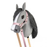 Skippi Trense für Hobby Horse - Zügel, Kunstleder - Rosa