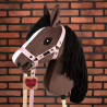 Skippi Trense für Hobby Horse - Zügel, Kunstleder - Rosa