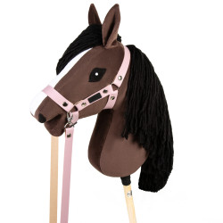 Skippi Trense für Hobby Horse - Zügel, Kunstleder - Rosa