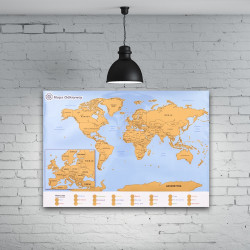 Weltkarte Entdecker PL Rubbelkarte REISENDER Geschenk