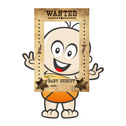 Baby Sheriff - Lätzchen mit Ärmeln