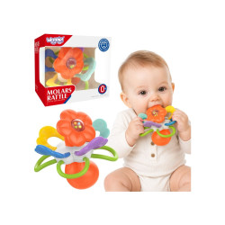 WOOPIE BABY 59394 Sensorische Blumen-Rassel und Beißring