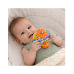 WOOPIE BABY 59394 Sensorische Blumen-Rassel und Beißring